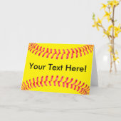 Yellow Fastpitch Softball Custom Greeting Card Karte (Gelbe Blume)