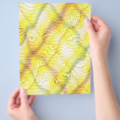 Yellow Faux Snakeskin Bulk Scrapbook Paper Pages Flyer (Hand)