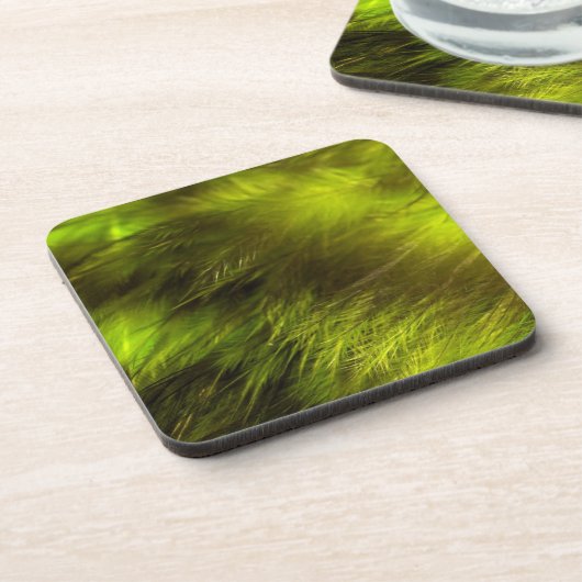 Yellow Feathers Getränkeuntersetzer (Linke Seite)