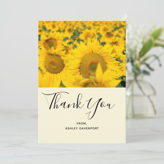 Yellow Field of Sunflowers Danke (Stehend Vorderseite)