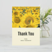 Yellow Field of Sunflowers Danke (Stehend Vorderseite)