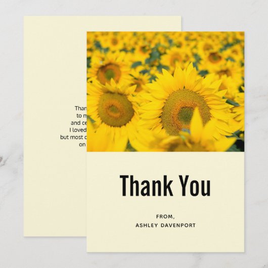 Yellow Field of Sunflowers Danke (Vorne/Hinten)
