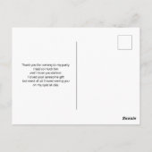 Yellow Field of Sunflowers Danke Postkarte (Rückseite)