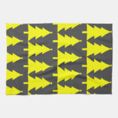 Yellow Fier Christmas Trees Pattern Geschirrtuch (Horizontal)