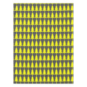 Yellow Fier Christmas Trees Pattern Tischdecke (Vorderseite)