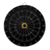 Yellow Fiery Eclipse Black Hole Dart Board Dartscheibe (vorne)
