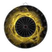 Yellow Fiery Eclipse oder Black Hole Dart Board Dartscheibe (vorne)