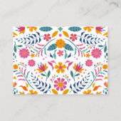 Yellow Fiesta Baby Shower Book Request Card Visitenkarte (Rückseite)