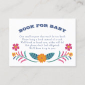 Yellow Fiesta Baby Shower Book Request Card Visitenkarte (Vorderseite)