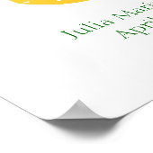 Yellow Fifi Daisy Bunny Geburtstagsposter Poster (Ecke)