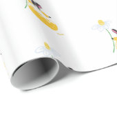 Yellow Fifi Daisy Bunny Wrapping Paper Geschenkpapier (Rolleneckpunkt)