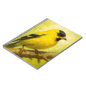 Yellow Finch Notebook | Goldfinch Bird Art Journal Notizblock (Linke Seite)