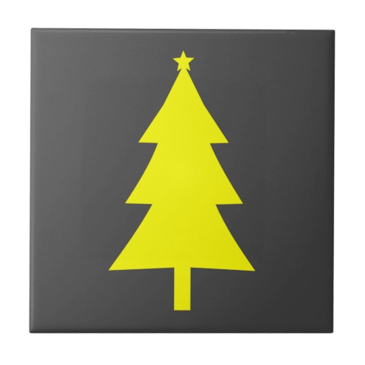 Yellow Fir Christmas Tree Fliese (Vorderseite)