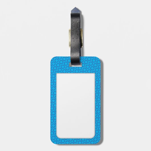 Yellow Fish des Kids auf dem Blue Pattern Gepäckan Gepäckanhänger (Rückseite vertikal)