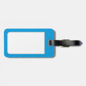 Yellow Fish des Kids auf dem Blue Pattern Gepäckan Gepäckanhänger (Rückseite horizontal)