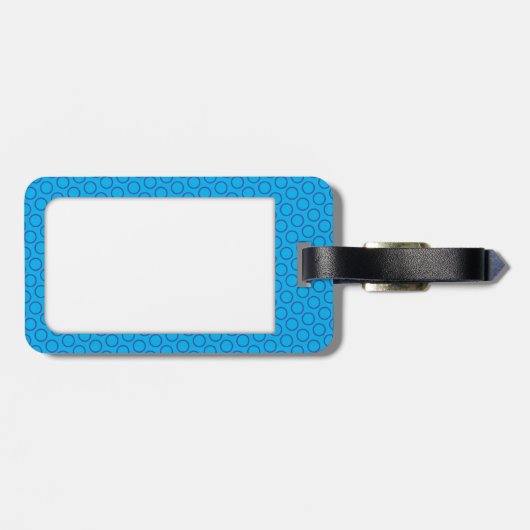 Yellow Fish des Kids auf dem Blue Pattern Gepäckan Gepäckanhänger (Rückseite horizontal)