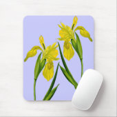Yellow Flag Iris Twins Mousepad (Mit Mouse)