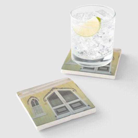 Yellow Flame Gingerbread - Martha's Vineyard Steinuntersetzer (Seitenansicht)