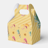 Yellow Flamingo Mango Lemon Muster Geschenkschachtel (Rückseite)