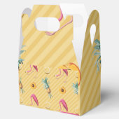Yellow Flamingo Mango Lemon Muster Geschenkschachtel (Geöffnet)