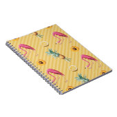 Yellow Flamingo Mango Lemon Muster Notizblock (Rechte Seite)