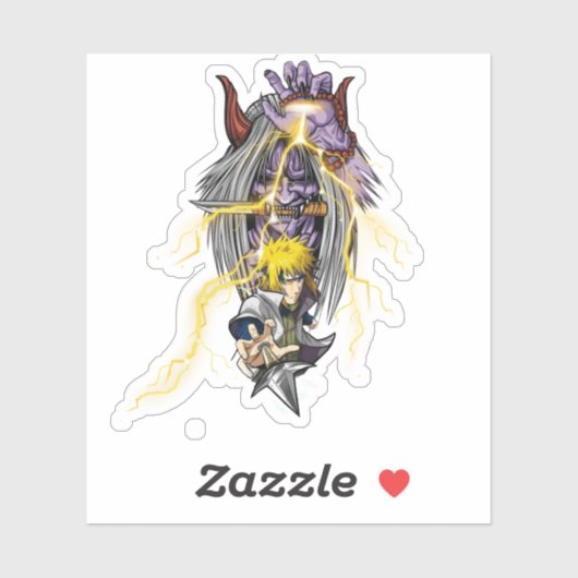 ⚡ Yellow Flash Sticker – Anime-Inspired Ninja Viny (Blatt)