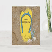 Yellow Flip-flops Card Karte (Vorderseite)