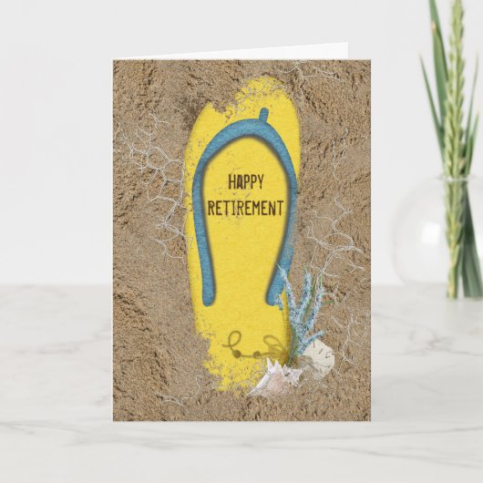 Yellow Flip-flops Card Karte (Vorderseite)