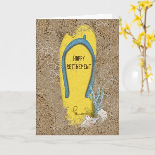 Yellow Flip-flops Card Karte (Gelbe Blume)
