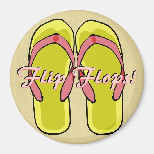 Yellow Flipflops Magnet (Vorne)