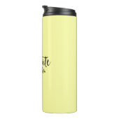 Yellow Floral Austenite Jane Austen Thermosbecher (Nach rechts gedreht)