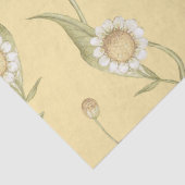 Yellow Floral Boho Daisy Chain Pattern Seidenpapier (Detail)