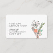 Yellow Floral Bouquets Visitenkarte (Rückseite)