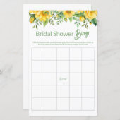 Yellow Floral Brautparty Game BINGO (Vorne/Hinten)