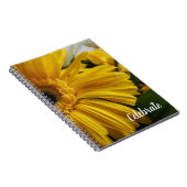 Yellow Floral Celebrate Photo Spiral Notebook Notizblock (Rechte Seite)