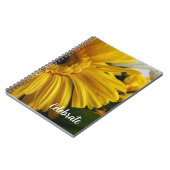Yellow Floral Celebrate Photo Spiral Notebook Notizblock (Linke Seite)