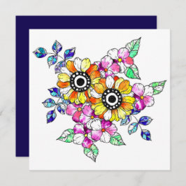 yellow floral decoration dankeskarte