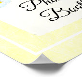 Yellow Floral Foto Booth Wedding Sign Poster (Ecke)
