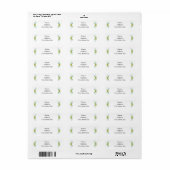 Yellow Floral Greenerage Foliage Address Labels (Vorne)