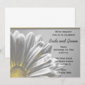 Yellow Floral Highlights Engagement Party Einladung (Vorne/Hinten)