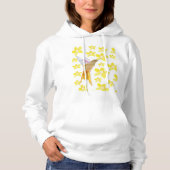 Yellow Floral Hummingbird Hoodie (Vorderseite)
