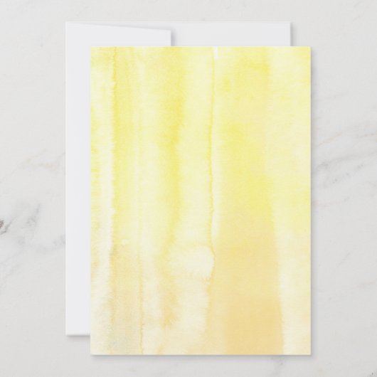 Yellow Floral Modern Engagement Party Einladung (Rückseite)