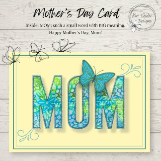 Yellow Floral Mother’s Day Card with Butterfly  Karte