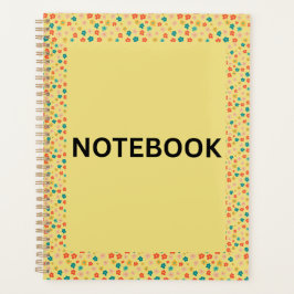 Yellow Floral Notebook | Cute Small Flowers & Colo Planer