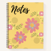 Yellow Floral Notes Notizblock (Vorderseite)