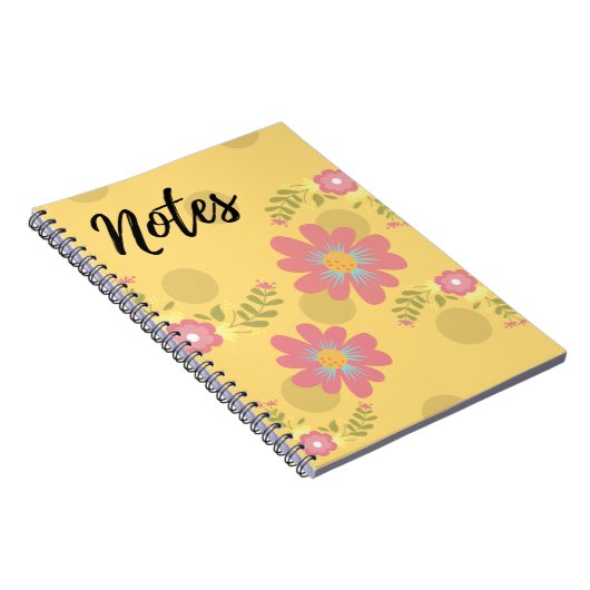 Yellow Floral Notizblock (Rechte Seite)