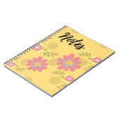Yellow Floral Notizblock (Linke Seite)