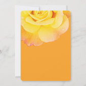 Yellow Floral Orange Rose Navy Blue Boho Wedding I Einladung (Rückseite)