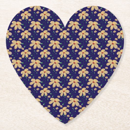 Yellow floral pattern  untersetzer (Vorderseite)