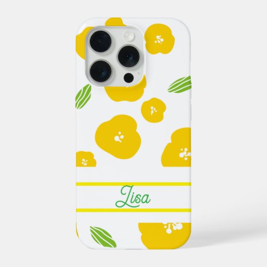 Yellow Floral Phone Case  iPhone Hülle (Rückseite)